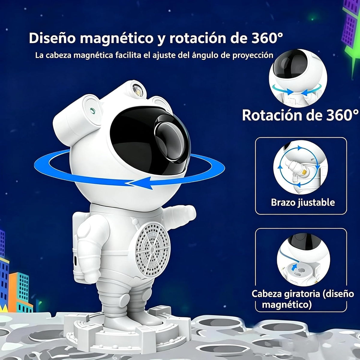 Proyector astronauta con altavoz bluetooth ( dos modelo )